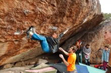 Bouldering in Hueco Tanks on 01/08/2020 with Blue Lizard Climbing and Yoga

Filename: SRM_20200108_1656070.jpg
Aperture: f/4.0
Shutter Speed: 1/320
Body: Canon EOS-1D Mark II
Lens: Canon EF 16-35mm f/2.8 L