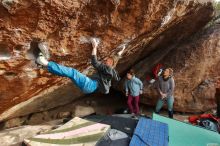 Bouldering in Hueco Tanks on 01/08/2020 with Blue Lizard Climbing and Yoga

Filename: SRM_20200108_1658190.jpg
Aperture: f/5.6
Shutter Speed: 1/320
Body: Canon EOS-1D Mark II
Lens: Canon EF 16-35mm f/2.8 L