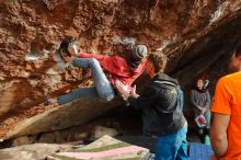 Bouldering in Hueco Tanks on 01/08/2020 with Blue Lizard Climbing and Yoga

Filename: SRM_20200108_1659280.jpg
Aperture: f/6.3
Shutter Speed: 1/320
Body: Canon EOS-1D Mark II
Lens: Canon EF 16-35mm f/2.8 L