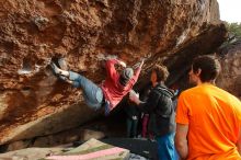 Bouldering in Hueco Tanks on 01/08/2020 with Blue Lizard Climbing and Yoga

Filename: SRM_20200108_1659360.jpg
Aperture: f/6.3
Shutter Speed: 1/320
Body: Canon EOS-1D Mark II
Lens: Canon EF 16-35mm f/2.8 L