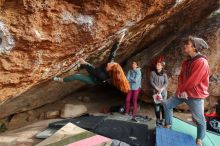 Bouldering in Hueco Tanks on 01/08/2020 with Blue Lizard Climbing and Yoga

Filename: SRM_20200108_1700100.jpg
Aperture: f/4.5
Shutter Speed: 1/320
Body: Canon EOS-1D Mark II
Lens: Canon EF 16-35mm f/2.8 L