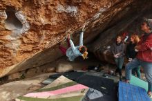 Bouldering in Hueco Tanks on 01/08/2020 with Blue Lizard Climbing and Yoga

Filename: SRM_20200108_1700270.jpg
Aperture: f/5.0
Shutter Speed: 1/320
Body: Canon EOS-1D Mark II
Lens: Canon EF 16-35mm f/2.8 L