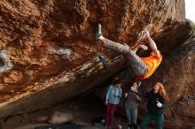 Bouldering in Hueco Tanks on 01/08/2020 with Blue Lizard Climbing and Yoga

Filename: SRM_20200108_1701090.jpg
Aperture: f/6.3
Shutter Speed: 1/320
Body: Canon EOS-1D Mark II
Lens: Canon EF 16-35mm f/2.8 L