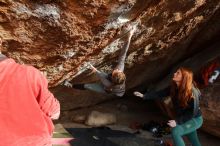 Bouldering in Hueco Tanks on 01/08/2020 with Blue Lizard Climbing and Yoga

Filename: SRM_20200108_1702200.jpg
Aperture: f/5.6
Shutter Speed: 1/320
Body: Canon EOS-1D Mark II
Lens: Canon EF 16-35mm f/2.8 L