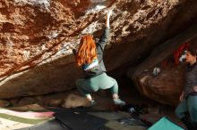 Bouldering in Hueco Tanks on 01/08/2020 with Blue Lizard Climbing and Yoga

Filename: SRM_20200108_1703350.jpg
Aperture: f/7.1
Shutter Speed: 1/320
Body: Canon EOS-1D Mark II
Lens: Canon EF 16-35mm f/2.8 L