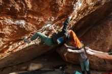 Bouldering in Hueco Tanks on 01/08/2020 with Blue Lizard Climbing and Yoga

Filename: SRM_20200108_1703450.jpg
Aperture: f/6.3
Shutter Speed: 1/320
Body: Canon EOS-1D Mark II
Lens: Canon EF 16-35mm f/2.8 L