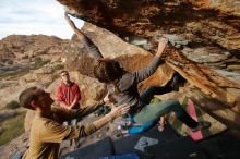 Bouldering in Hueco Tanks on 01/08/2020 with Blue Lizard Climbing and Yoga

Filename: SRM_20200108_1705361.jpg
Aperture: f/4.5
Shutter Speed: 1/500
Body: Canon EOS-1D Mark II
Lens: Canon EF 16-35mm f/2.8 L