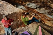 Bouldering in Hueco Tanks on 01/08/2020 with Blue Lizard Climbing and Yoga

Filename: SRM_20200108_1706590.jpg
Aperture: f/6.3
Shutter Speed: 1/500
Body: Canon EOS-1D Mark II
Lens: Canon EF 16-35mm f/2.8 L