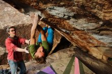 Bouldering in Hueco Tanks on 01/08/2020 with Blue Lizard Climbing and Yoga

Filename: SRM_20200108_1707090.jpg
Aperture: f/6.3
Shutter Speed: 1/500
Body: Canon EOS-1D Mark II
Lens: Canon EF 16-35mm f/2.8 L