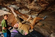 Bouldering in Hueco Tanks on 01/08/2020 with Blue Lizard Climbing and Yoga

Filename: SRM_20200108_1710411.jpg
Aperture: f/5.0
Shutter Speed: 1/500
Body: Canon EOS-1D Mark II
Lens: Canon EF 16-35mm f/2.8 L