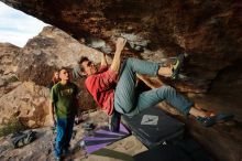 Bouldering in Hueco Tanks on 01/08/2020 with Blue Lizard Climbing and Yoga

Filename: SRM_20200108_1712170.jpg
Aperture: f/6.3
Shutter Speed: 1/500
Body: Canon EOS-1D Mark II
Lens: Canon EF 16-35mm f/2.8 L