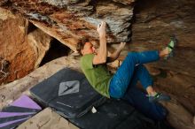 Bouldering in Hueco Tanks on 01/08/2020 with Blue Lizard Climbing and Yoga

Filename: SRM_20200108_1715470.jpg
Aperture: f/5.0
Shutter Speed: 1/500
Body: Canon EOS-1D Mark II
Lens: Canon EF 16-35mm f/2.8 L