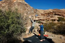 Bouldering in Hueco Tanks on 01/12/2020 with Blue Lizard Climbing and Yoga

Filename: SRM_20200112_1030530.jpg
Aperture: f/8.0
Shutter Speed: 1/320
Body: Canon EOS-1D Mark II
Lens: Canon EF 16-35mm f/2.8 L