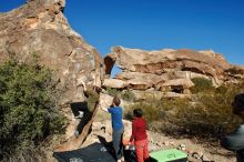 Bouldering in Hueco Tanks on 01/12/2020 with Blue Lizard Climbing and Yoga

Filename: SRM_20200112_1043300.jpg
Aperture: f/7.1
Shutter Speed: 1/320
Body: Canon EOS-1D Mark II
Lens: Canon EF 16-35mm f/2.8 L