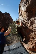 Bouldering in Hueco Tanks on 01/12/2020 with Blue Lizard Climbing and Yoga

Filename: SRM_20200112_1047420.jpg
Aperture: f/7.1
Shutter Speed: 1/400
Body: Canon EOS-1D Mark II
Lens: Canon EF 16-35mm f/2.8 L