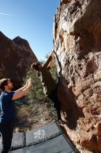 Bouldering in Hueco Tanks on 01/12/2020 with Blue Lizard Climbing and Yoga

Filename: SRM_20200112_1047490.jpg
Aperture: f/7.1
Shutter Speed: 1/320
Body: Canon EOS-1D Mark II
Lens: Canon EF 16-35mm f/2.8 L