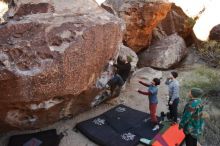 Bouldering in Hueco Tanks on 01/12/2020 with Blue Lizard Climbing and Yoga

Filename: SRM_20200112_1053460.jpg
Aperture: f/5.6
Shutter Speed: 1/400
Body: Canon EOS-1D Mark II
Lens: Canon EF 16-35mm f/2.8 L