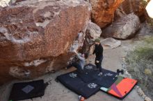 Bouldering in Hueco Tanks on 01/12/2020 with Blue Lizard Climbing and Yoga

Filename: SRM_20200112_1056570.jpg
Aperture: f/5.6
Shutter Speed: 1/250
Body: Canon EOS-1D Mark II
Lens: Canon EF 16-35mm f/2.8 L