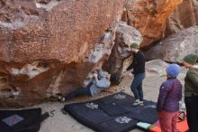 Bouldering in Hueco Tanks on 01/12/2020 with Blue Lizard Climbing and Yoga

Filename: SRM_20200112_1059480.jpg
Aperture: f/5.6
Shutter Speed: 1/200
Body: Canon EOS-1D Mark II
Lens: Canon EF 16-35mm f/2.8 L