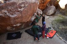 Bouldering in Hueco Tanks on 01/12/2020 with Blue Lizard Climbing and Yoga

Filename: SRM_20200112_1102220.jpg
Aperture: f/5.6
Shutter Speed: 1/320
Body: Canon EOS-1D Mark II
Lens: Canon EF 16-35mm f/2.8 L