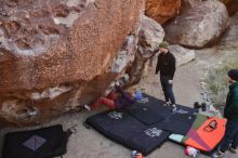 Bouldering in Hueco Tanks on 01/12/2020 with Blue Lizard Climbing and Yoga

Filename: SRM_20200112_1103370.jpg
Aperture: f/5.6
Shutter Speed: 1/250
Body: Canon EOS-1D Mark II
Lens: Canon EF 16-35mm f/2.8 L