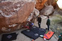 Bouldering in Hueco Tanks on 01/12/2020 with Blue Lizard Climbing and Yoga

Filename: SRM_20200112_1104330.jpg
Aperture: f/5.6
Shutter Speed: 1/250
Body: Canon EOS-1D Mark II
Lens: Canon EF 16-35mm f/2.8 L