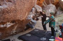 Bouldering in Hueco Tanks on 01/12/2020 with Blue Lizard Climbing and Yoga

Filename: SRM_20200112_1106340.jpg
Aperture: f/5.6
Shutter Speed: 1/250
Body: Canon EOS-1D Mark II
Lens: Canon EF 16-35mm f/2.8 L