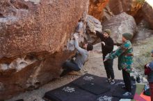 Bouldering in Hueco Tanks on 01/12/2020 with Blue Lizard Climbing and Yoga

Filename: SRM_20200112_1106400.jpg
Aperture: f/5.6
Shutter Speed: 1/250
Body: Canon EOS-1D Mark II
Lens: Canon EF 16-35mm f/2.8 L