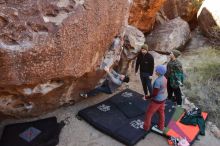 Bouldering in Hueco Tanks on 01/12/2020 with Blue Lizard Climbing and Yoga

Filename: SRM_20200112_1111440.jpg
Aperture: f/5.6
Shutter Speed: 1/250
Body: Canon EOS-1D Mark II
Lens: Canon EF 16-35mm f/2.8 L