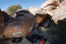 Bouldering in Hueco Tanks on 01/12/2020 with Blue Lizard Climbing and Yoga

Filename: SRM_20200112_1115080.jpg
Aperture: f/8.0
Shutter Speed: 1/250
Body: Canon EOS-1D Mark II
Lens: Canon EF 16-35mm f/2.8 L