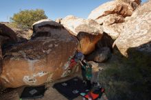 Bouldering in Hueco Tanks on 01/12/2020 with Blue Lizard Climbing and Yoga

Filename: SRM_20200112_1115450.jpg
Aperture: f/8.0
Shutter Speed: 1/250
Body: Canon EOS-1D Mark II
Lens: Canon EF 16-35mm f/2.8 L