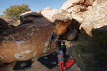 Bouldering in Hueco Tanks on 01/12/2020 with Blue Lizard Climbing and Yoga

Filename: SRM_20200112_1119240.jpg
Aperture: f/8.0
Shutter Speed: 1/250
Body: Canon EOS-1D Mark II
Lens: Canon EF 16-35mm f/2.8 L