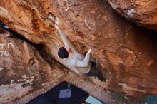 Bouldering in Hueco Tanks on 01/12/2020 with Blue Lizard Climbing and Yoga

Filename: SRM_20200112_1152030.jpg
Aperture: f/4.5
Shutter Speed: 1/250
Body: Canon EOS-1D Mark II
Lens: Canon EF 16-35mm f/2.8 L