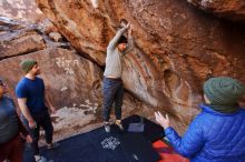 Bouldering in Hueco Tanks on 01/12/2020 with Blue Lizard Climbing and Yoga

Filename: SRM_20200112_1152160.jpg
Aperture: f/4.5
Shutter Speed: 1/250
Body: Canon EOS-1D Mark II
Lens: Canon EF 16-35mm f/2.8 L