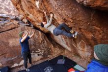 Bouldering in Hueco Tanks on 01/12/2020 with Blue Lizard Climbing and Yoga

Filename: SRM_20200112_1153220.jpg
Aperture: f/4.5
Shutter Speed: 1/250
Body: Canon EOS-1D Mark II
Lens: Canon EF 16-35mm f/2.8 L