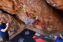 Bouldering in Hueco Tanks on 01/12/2020 with Blue Lizard Climbing and Yoga

Filename: SRM_20200112_1154500.jpg
Aperture: f/4.0
Shutter Speed: 1/250
Body: Canon EOS-1D Mark II
Lens: Canon EF 16-35mm f/2.8 L