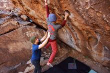 Bouldering in Hueco Tanks on 01/12/2020 with Blue Lizard Climbing and Yoga

Filename: SRM_20200112_1155120.jpg
Aperture: f/5.0
Shutter Speed: 1/250
Body: Canon EOS-1D Mark II
Lens: Canon EF 16-35mm f/2.8 L