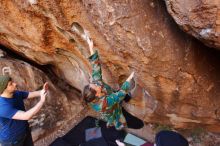 Bouldering in Hueco Tanks on 01/12/2020 with Blue Lizard Climbing and Yoga

Filename: SRM_20200112_1158091.jpg
Aperture: f/4.0
Shutter Speed: 1/250
Body: Canon EOS-1D Mark II
Lens: Canon EF 16-35mm f/2.8 L