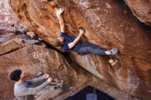 Bouldering in Hueco Tanks on 01/12/2020 with Blue Lizard Climbing and Yoga

Filename: SRM_20200112_1159500.jpg
Aperture: f/4.5
Shutter Speed: 1/250
Body: Canon EOS-1D Mark II
Lens: Canon EF 16-35mm f/2.8 L