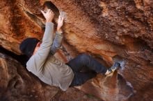 Bouldering in Hueco Tanks on 01/12/2020 with Blue Lizard Climbing and Yoga

Filename: SRM_20200112_1210220.jpg
Aperture: f/5.0
Shutter Speed: 1/250
Body: Canon EOS-1D Mark II
Lens: Canon EF 16-35mm f/2.8 L