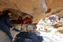 Bouldering in Hueco Tanks on 01/12/2020 with Blue Lizard Climbing and Yoga

Filename: SRM_20200112_1312160.jpg
Aperture: f/6.3
Shutter Speed: 1/250
Body: Canon EOS-1D Mark II
Lens: Canon EF 16-35mm f/2.8 L