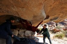 Bouldering in Hueco Tanks on 01/12/2020 with Blue Lizard Climbing and Yoga

Filename: SRM_20200112_1312410.jpg
Aperture: f/9.0
Shutter Speed: 1/250
Body: Canon EOS-1D Mark II
Lens: Canon EF 16-35mm f/2.8 L