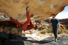 Bouldering in Hueco Tanks on 01/12/2020 with Blue Lizard Climbing and Yoga

Filename: SRM_20200112_1328130.jpg
Aperture: f/8.0
Shutter Speed: 1/250
Body: Canon EOS-1D Mark II
Lens: Canon EF 16-35mm f/2.8 L