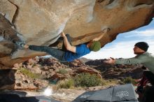 Bouldering in Hueco Tanks on 01/12/2020 with Blue Lizard Climbing and Yoga

Filename: SRM_20200112_1337340.jpg
Aperture: f/8.0
Shutter Speed: 1/250
Body: Canon EOS-1D Mark II
Lens: Canon EF 16-35mm f/2.8 L