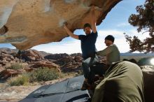 Bouldering in Hueco Tanks on 01/12/2020 with Blue Lizard Climbing and Yoga

Filename: SRM_20200112_1337400.jpg
Aperture: f/8.0
Shutter Speed: 1/250
Body: Canon EOS-1D Mark II
Lens: Canon EF 16-35mm f/2.8 L