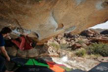 Bouldering in Hueco Tanks on 01/12/2020 with Blue Lizard Climbing and Yoga

Filename: SRM_20200112_1401280.jpg
Aperture: f/8.0
Shutter Speed: 1/250
Body: Canon EOS-1D Mark II
Lens: Canon EF 16-35mm f/2.8 L