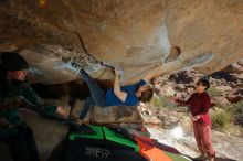 Bouldering in Hueco Tanks on 01/12/2020 with Blue Lizard Climbing and Yoga

Filename: SRM_20200112_1413190.jpg
Aperture: f/8.0
Shutter Speed: 1/250
Body: Canon EOS-1D Mark II
Lens: Canon EF 16-35mm f/2.8 L