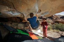 Bouldering in Hueco Tanks on 01/12/2020 with Blue Lizard Climbing and Yoga

Filename: SRM_20200112_1413200.jpg
Aperture: f/8.0
Shutter Speed: 1/250
Body: Canon EOS-1D Mark II
Lens: Canon EF 16-35mm f/2.8 L