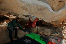 Bouldering in Hueco Tanks on 01/12/2020 with Blue Lizard Climbing and Yoga

Filename: SRM_20200112_1418030.jpg
Aperture: f/8.0
Shutter Speed: 1/250
Body: Canon EOS-1D Mark II
Lens: Canon EF 16-35mm f/2.8 L