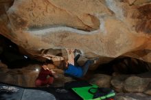 Bouldering in Hueco Tanks on 01/12/2020 with Blue Lizard Climbing and Yoga

Filename: SRM_20200112_1423540.jpg
Aperture: f/8.0
Shutter Speed: 1/250
Body: Canon EOS-1D Mark II
Lens: Canon EF 16-35mm f/2.8 L